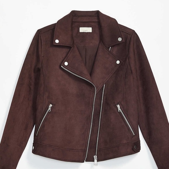 LOFT Faux Suede Moto Jacket - Picture 2 of 4